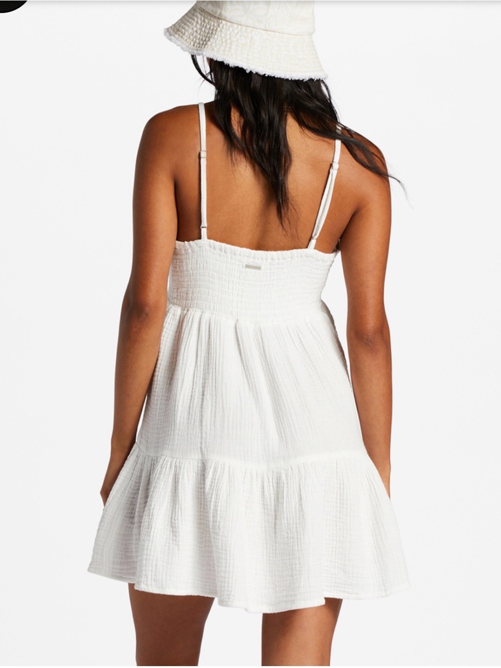 Billabong White Smocked Waist Sundress - Picture 2 of 5